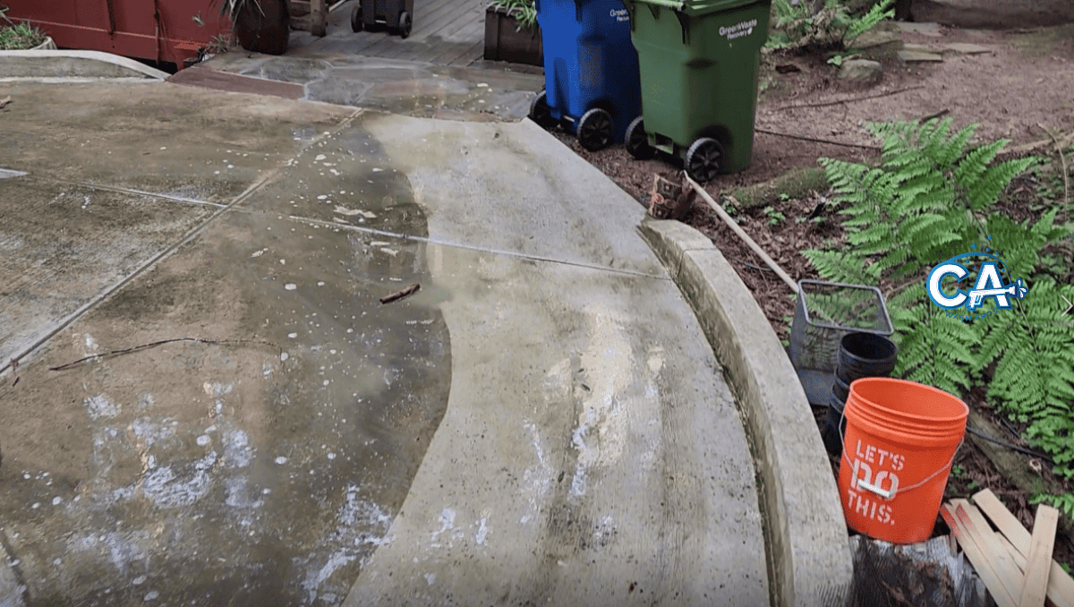 Driveway pressure washed to restore clean surface in Livermore, CA.