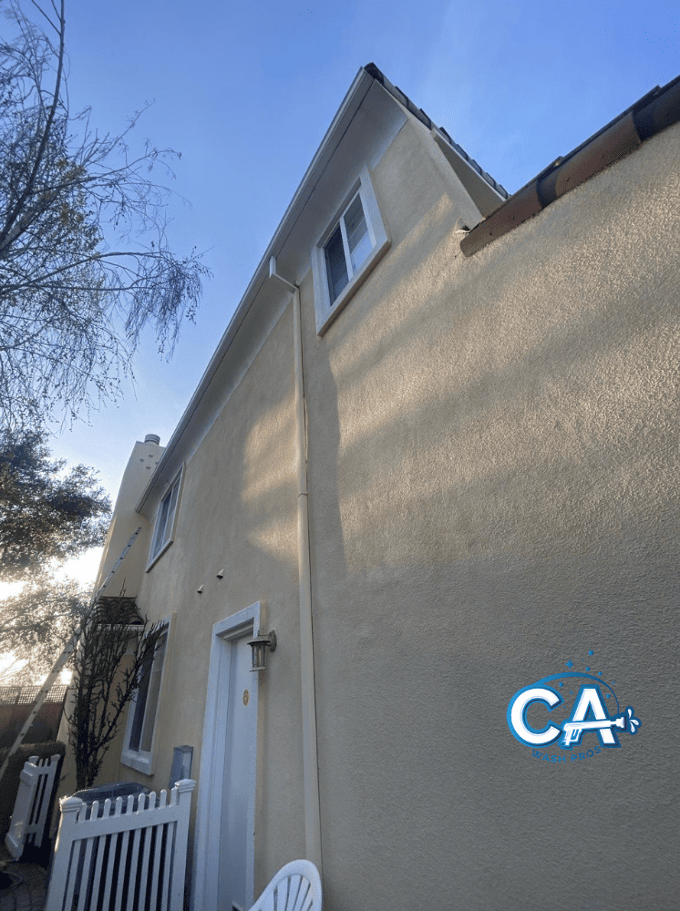 Home siding cleaned to remove dirt and mold in Danville, CA.