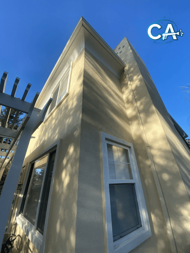 Siding washed to restore a home’s exterior in San Leandro, CA.