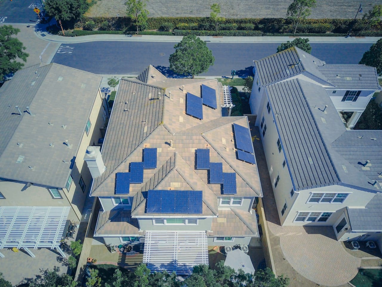Clean and shiny solar panel system following professional cleaning service in Hayward.