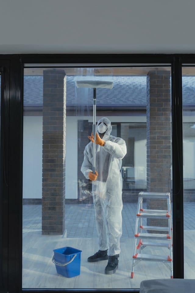 Residential windows in San Mateo thoroughly cleaned for a streak-free finish.
