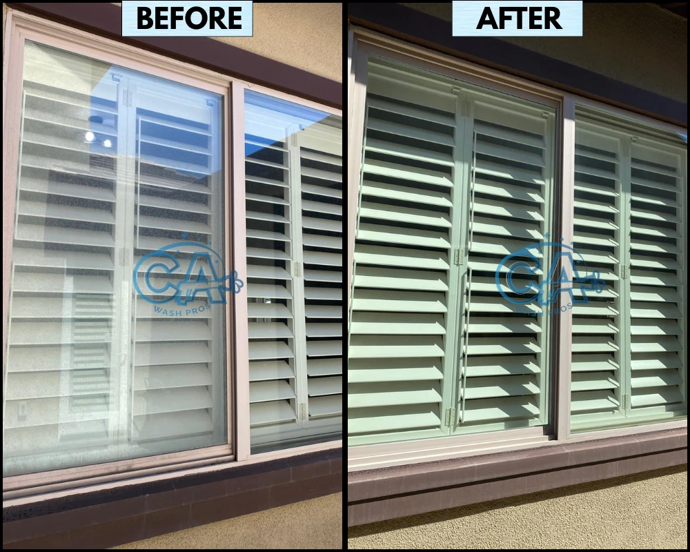 Results of expert window cleaning service by CA Wash Pros in San Jose, CA.