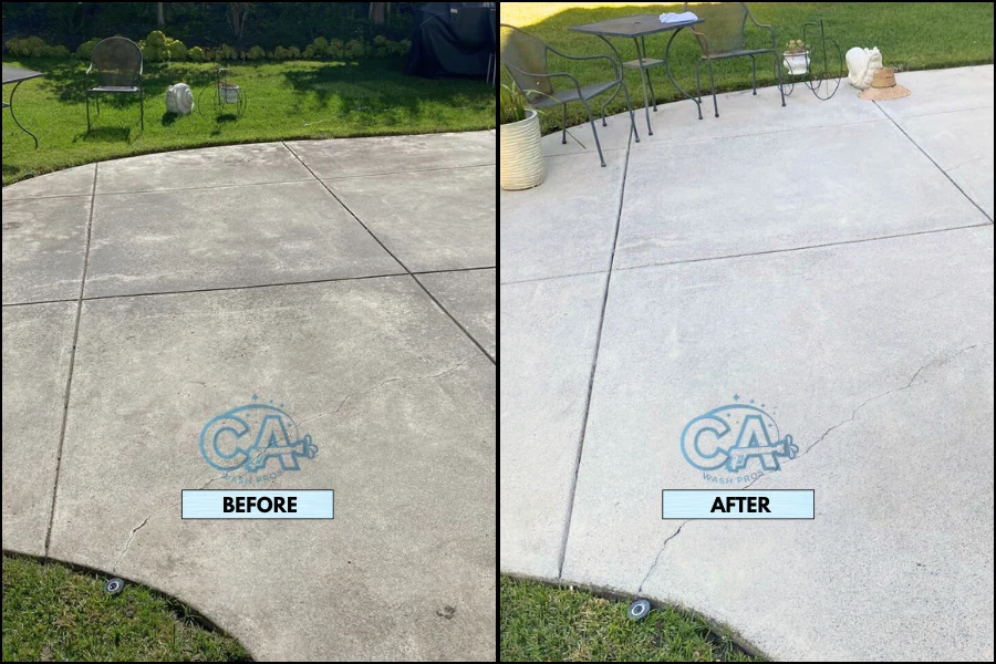 Results of pressure washing service completed by CA Wash Pros.