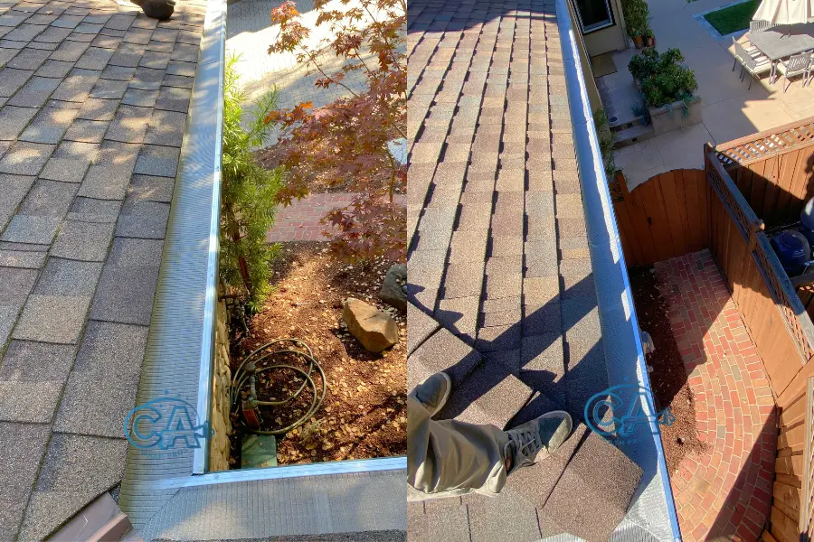 Professional gutter guard installation completed by CA Wash Pros.
