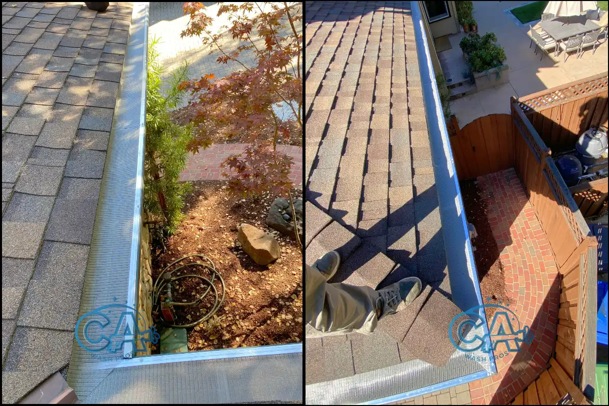 Gutter guard installation completed by CA Wash Pros.