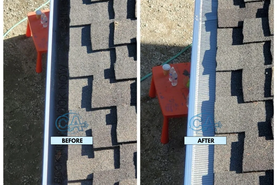 Gutter guard installation service by CA Wash Pros.