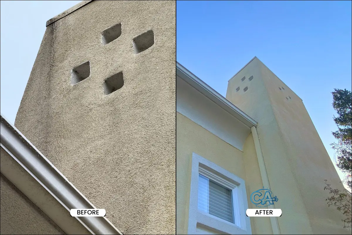 House washing service - before and after results.