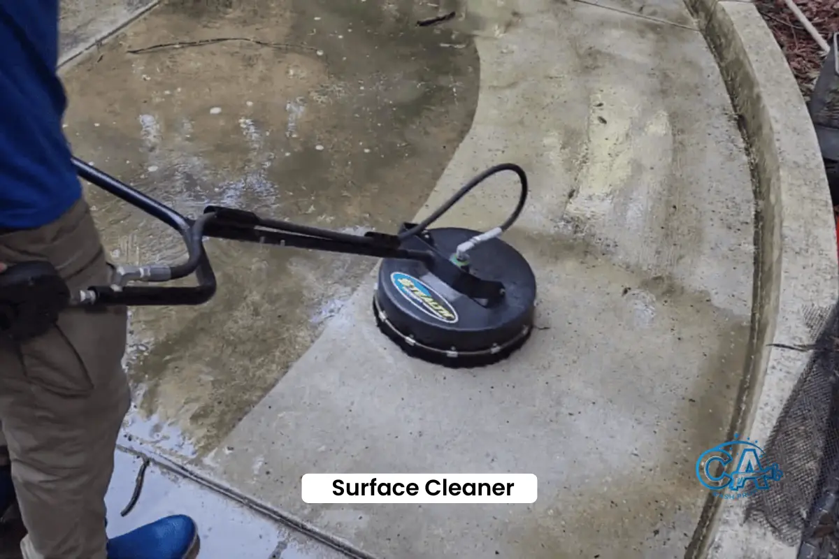 Surface cleaner attachment for pressure washers